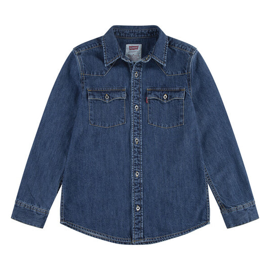 Chemise en jean | Bleue Manches longues