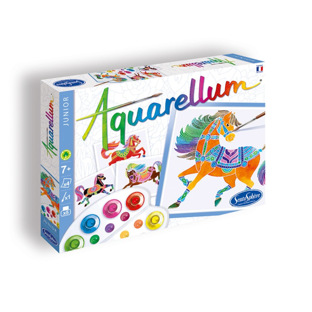 Aquarellum Junior | Chevaux-Sentosphère-Super Châtaigne-Collages & Coloriages : Product type