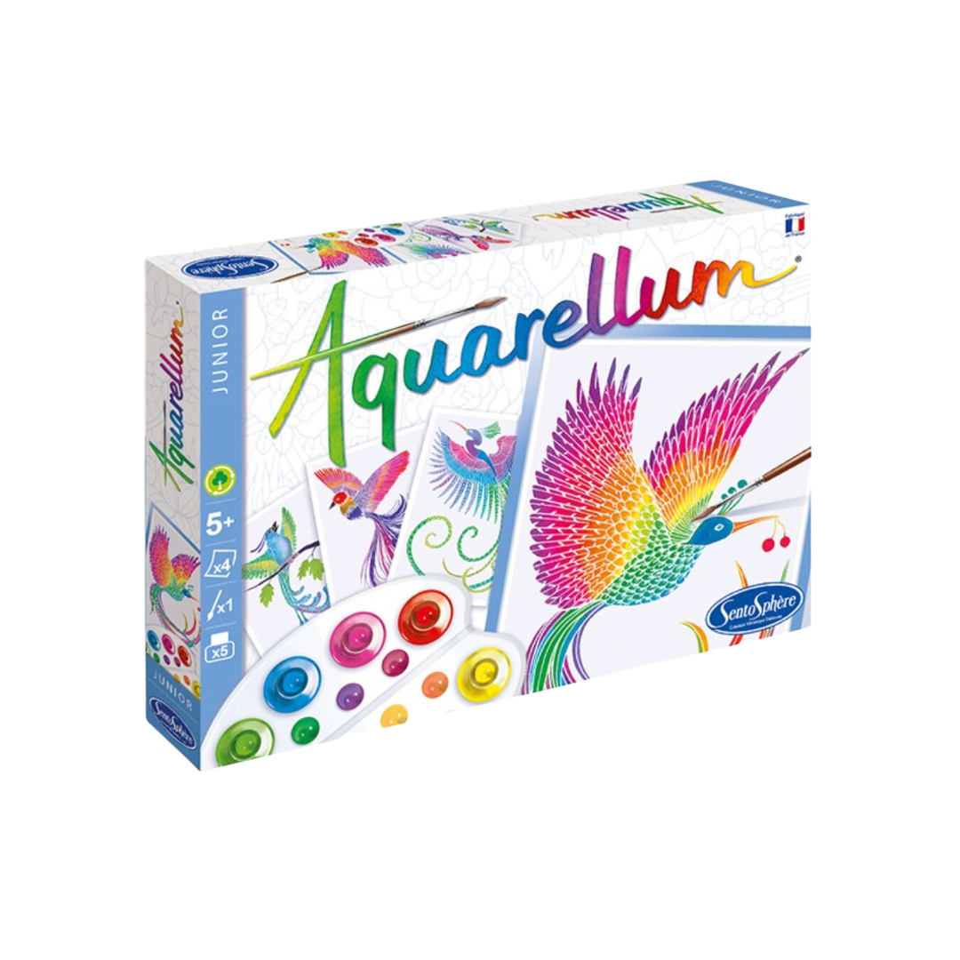 Aquarellum Junior | Oiseaux du paradis-Sentosphère-Super Châtaigne-Collages & Coloriages : Product type