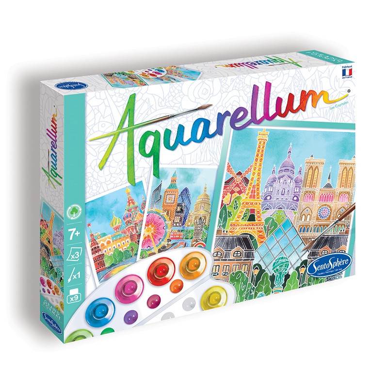 Aquarellum | Les capitales-Sentosphère-Super Châtaigne-Collages & Coloriages : Product type