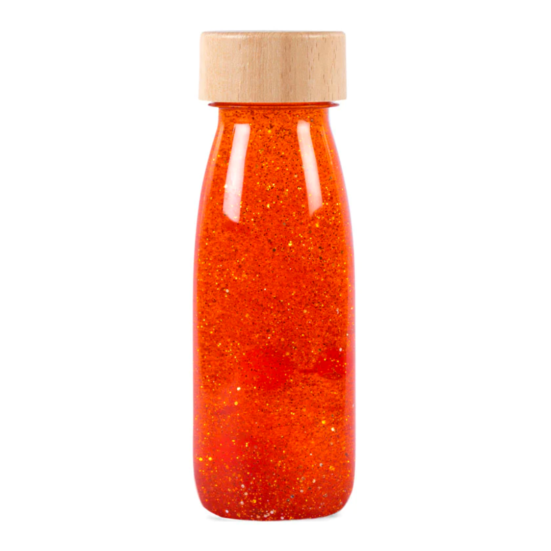 Bouteille sensorielle | Paillettes orange-Petit boum-Super Châtaigne-Eveil & Motricité : Product type