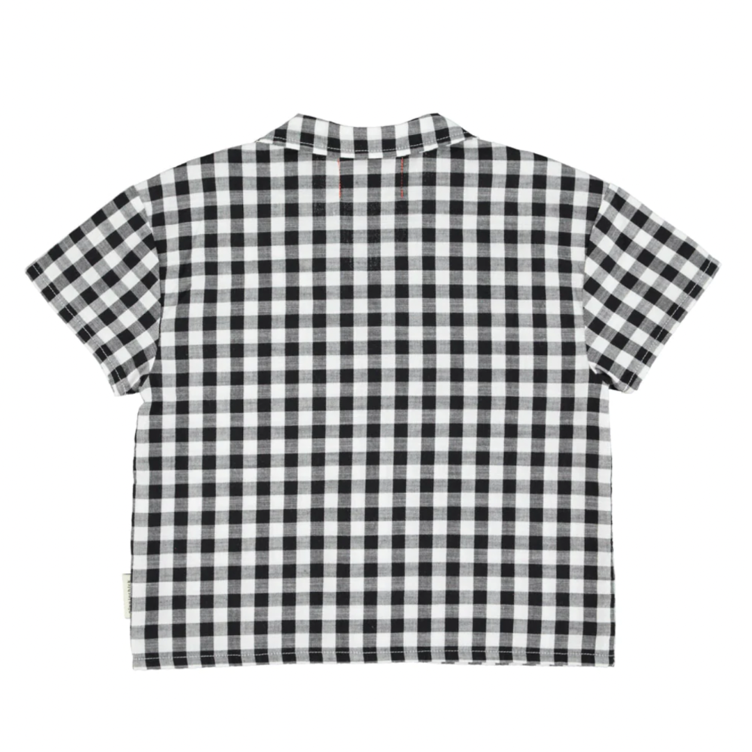 Chemise à carreaux | Blanc & Noir-Super Châtaigne-Super Châtaigne-Blouses & Chemises : Product type