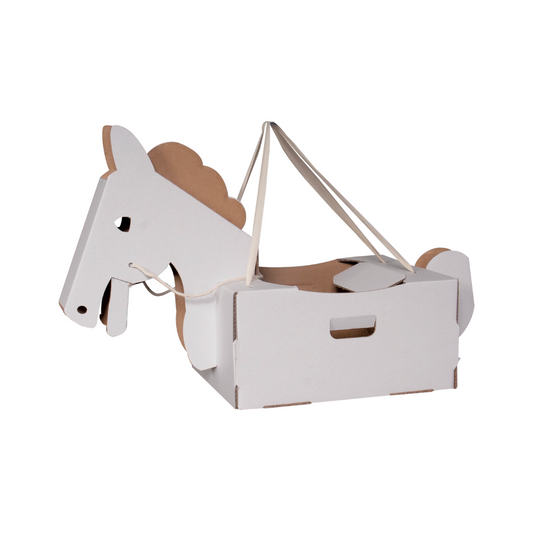 Cheval en carton | A décorer-Mister Tody-Super Châtaigne-Imagination : Product type