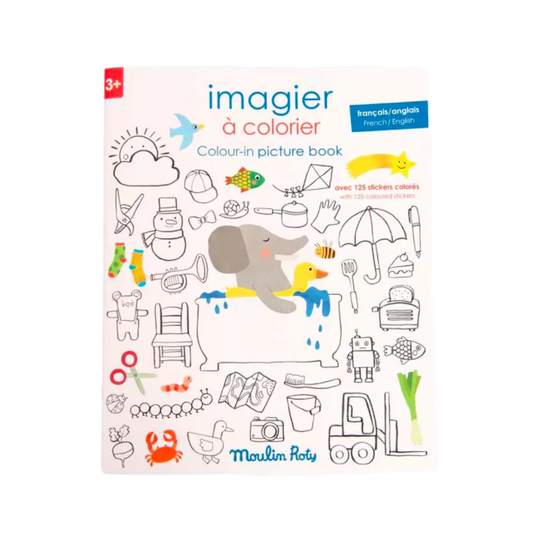 Coloriage | Imagier-Moulin Roty-Super Châtaigne-Collages & Coloriages : Product type