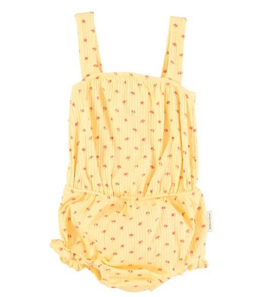 Combinaison | Jaune et fleurs-Piu Piu Chick-Super Châtaigne-outlet : Product type