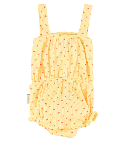 Combinaison | Jaune et fleurs-Piu Piu Chick-Super Châtaigne-outlet : Product type