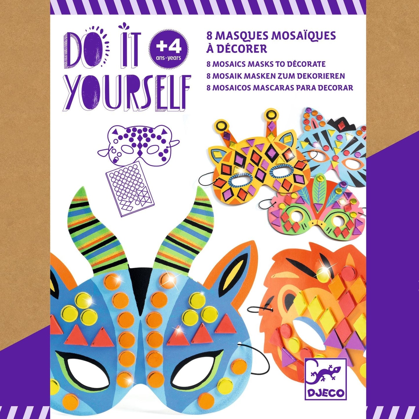 DIY | Masques animaux de la  jungle-Djeco-Super Châtaigne-Création & Fabrication : Product type