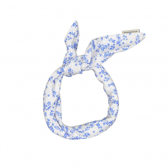 Foulard | Fleurs bleues-Piu Piu Chick-Super Châtaigne-outlet : Product type