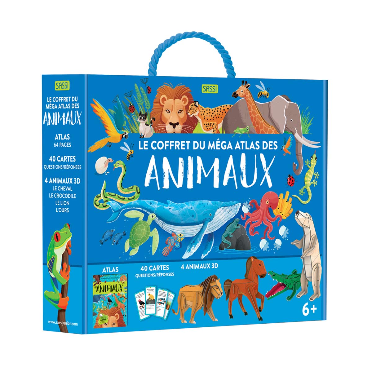 Le coffret du mega atlas des animaux-Sassi-Super Châtaigne-Jeux éducatifs : Product type