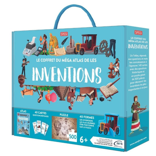 Le coffret du mega atlas des inventions-sassi-Super Châtaigne-Jeux éducatifs : Product type