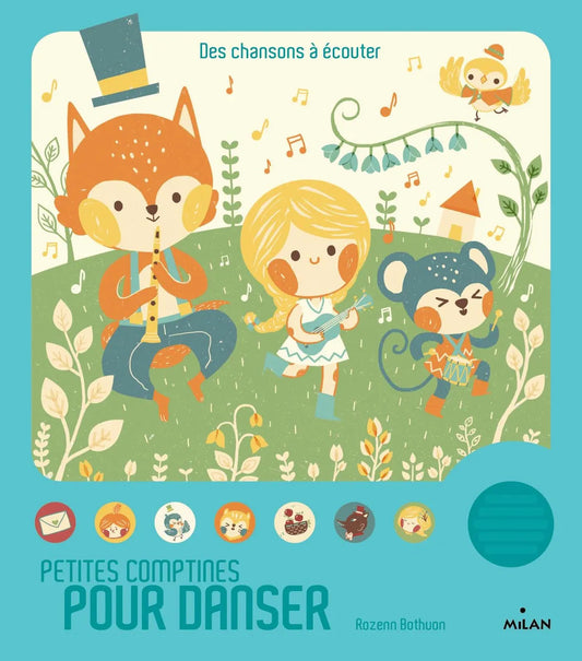 Livre sonore - Petites comptines pour danser-Milan-Super Châtaigne-Livres & Cie : Product type