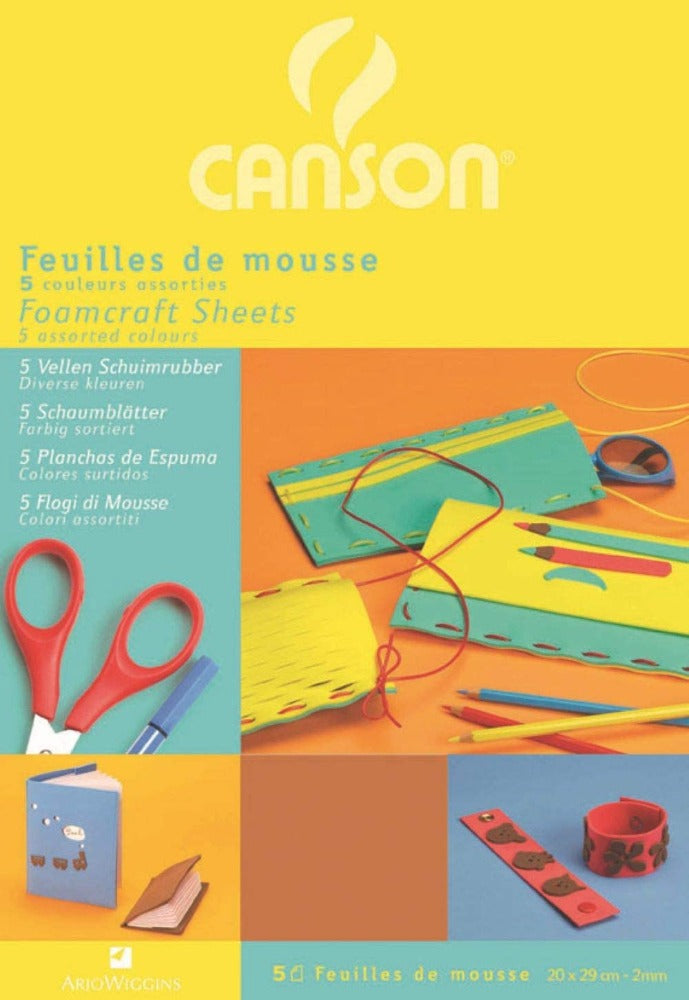 Lot de 5 feuilles mousse - couleur-Canson-Super Châtaigne-Matériel : Product type