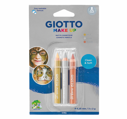 Maquillage - Set de 3 crayons métalliques-Giotto-Super Châtaigne-Imagination : Product type