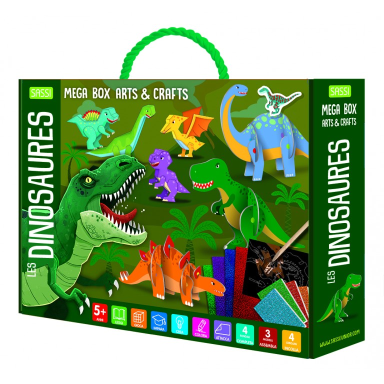 Mega box Arts & Crafts | Les dinosaures-sassi-Super Châtaigne-Création & Fabrication : Product type