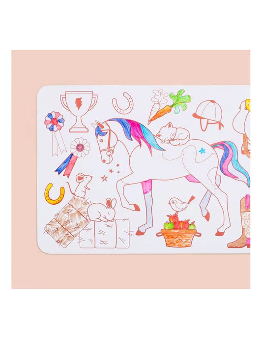 Mini play mat - poney club-Super Petit-Super Châtaigne-Collages & Coloriages : Product type