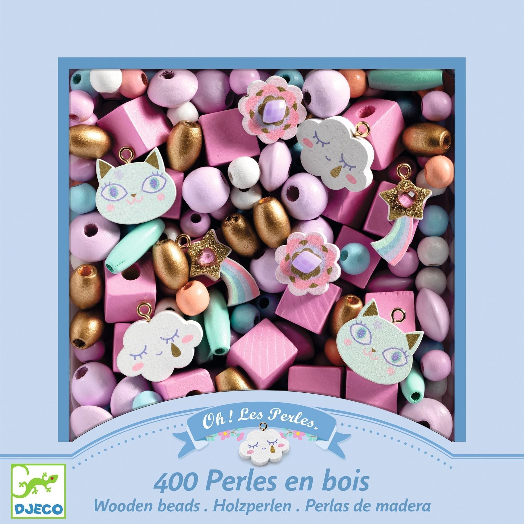 Perles en bois | Arc en ciel-Djeco-Super Châtaigne-Création & Fabrication : Product type