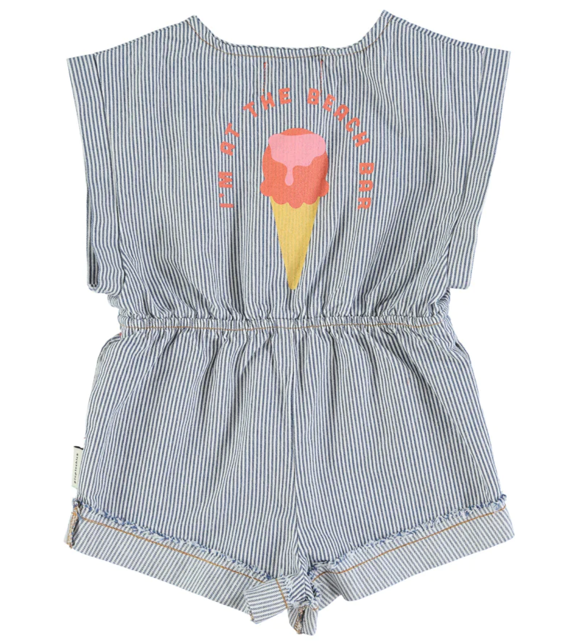 Piu Piu Chick - Short jumpsuit / Navy stripes-Piu Piu Chick-Super Châtaigne-Shorts & Combinaisons : Product type