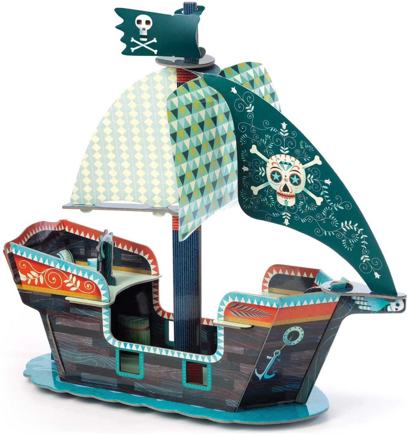 Puzzle 3D - Bateau de pirates-Djeco-Super Châtaigne-Puzzle : Product type