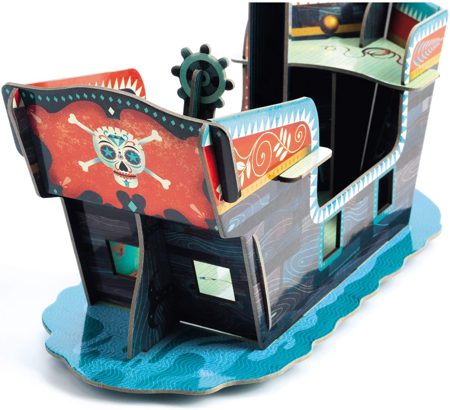 Puzzle 3D - Bateau de pirates-Djeco-Super Châtaigne-Puzzle : Product type