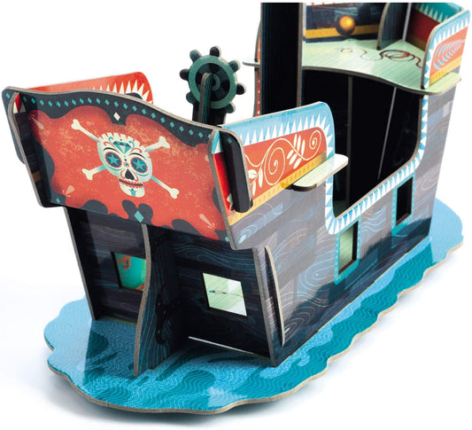 Puzzle 3D - Bateau de pirates-Djeco-Super Châtaigne-Puzzle : Product type