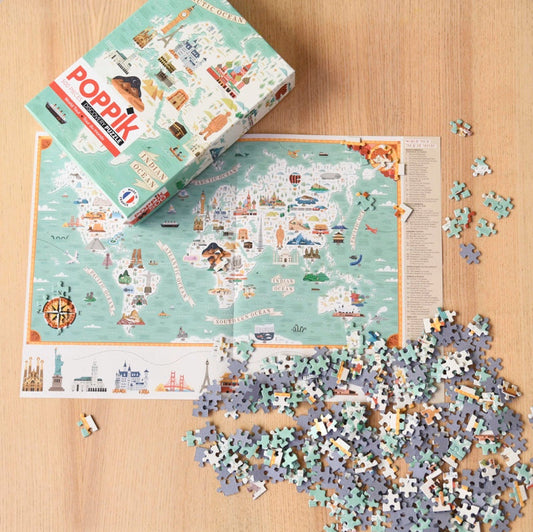 Puzzle éducatif | Tour du monde-Poppik-Super Châtaigne-Puzzle : Product type