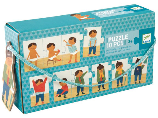 Puzzle frise - Je m'habille-Djeco-Super Châtaigne-Puzzle : Product type