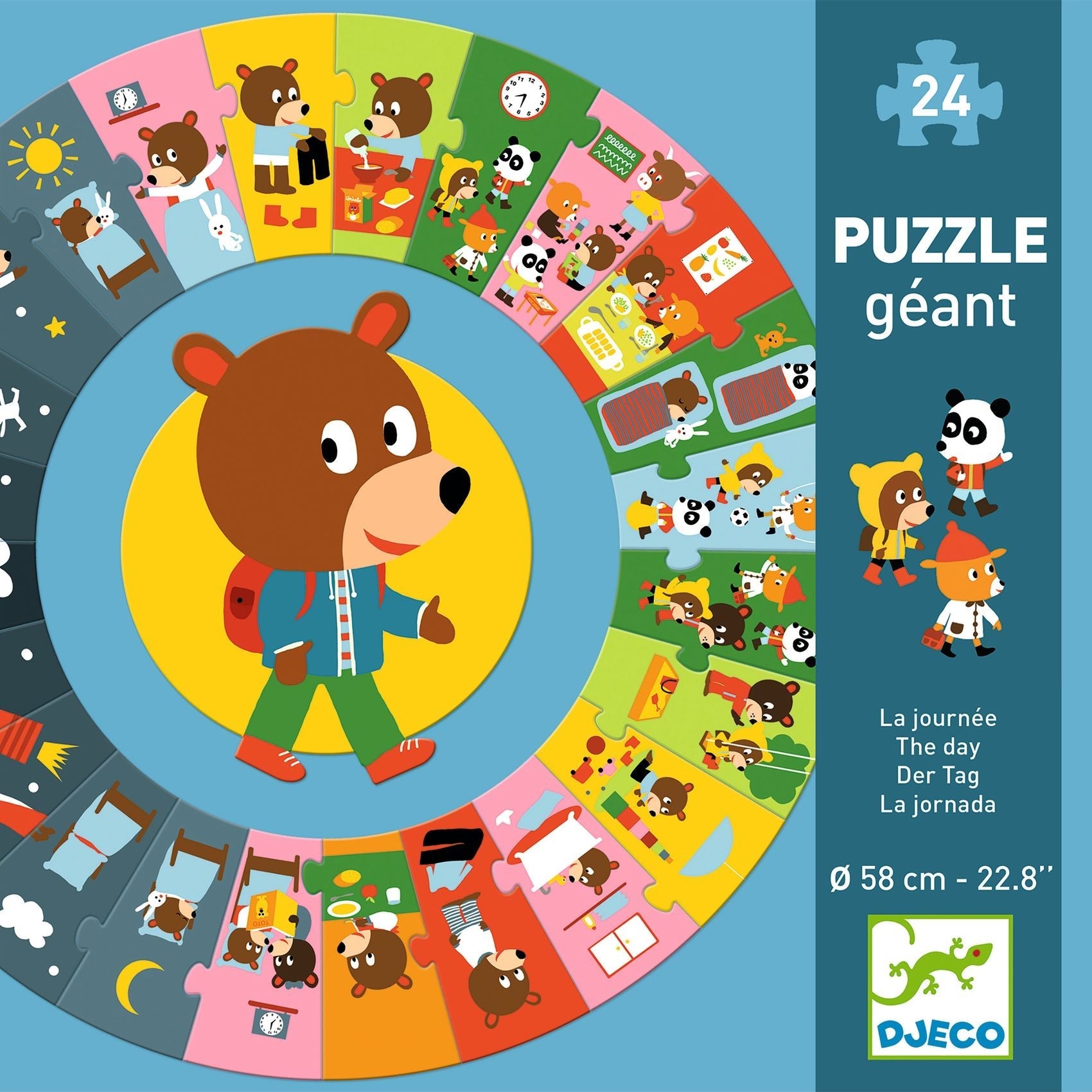 Puzzle géant | La journée-Djeco-Super Châtaigne-Puzzle : Product type