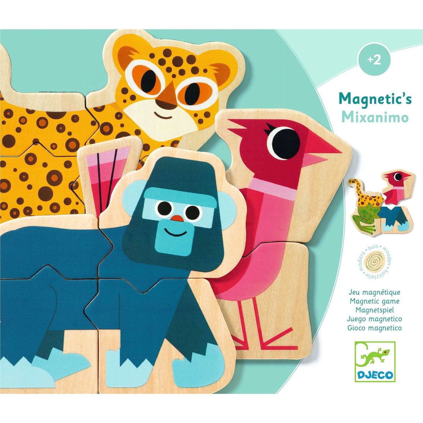 Puzzle Magnétique | Mixanimo-Djeco-Super Châtaigne-Puzzle : Product type