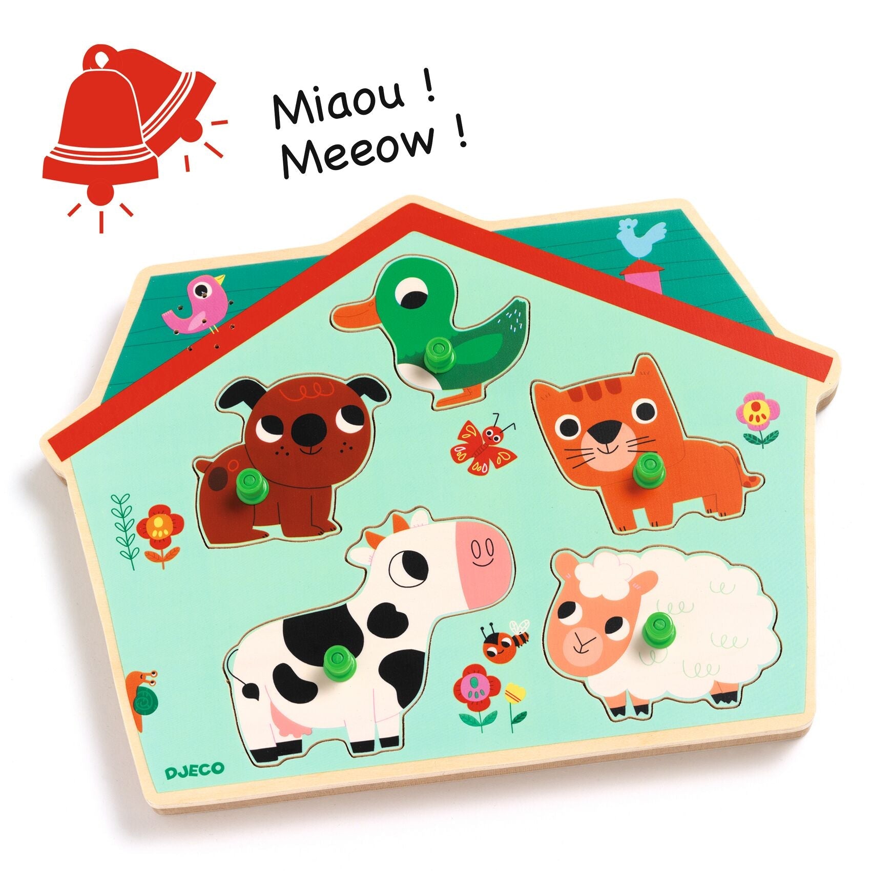 Puzzle sonore | Animaux-Djeco-Super Châtaigne-Puzzle : Product type