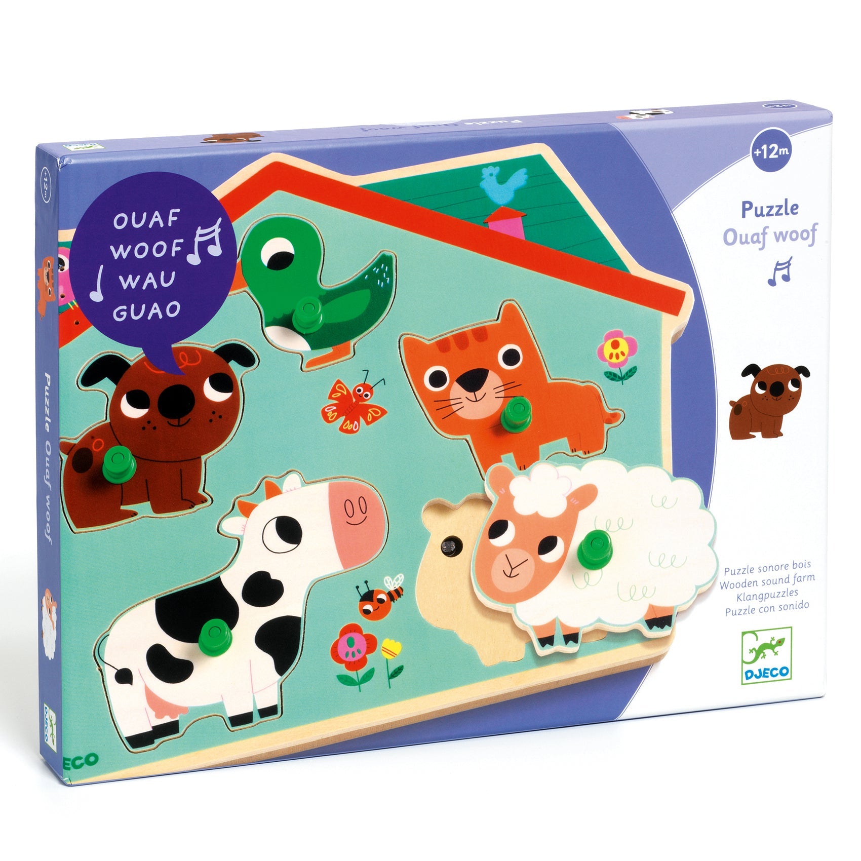 Puzzle sonore | Animaux-Djeco-Super Châtaigne-Puzzle : Product type