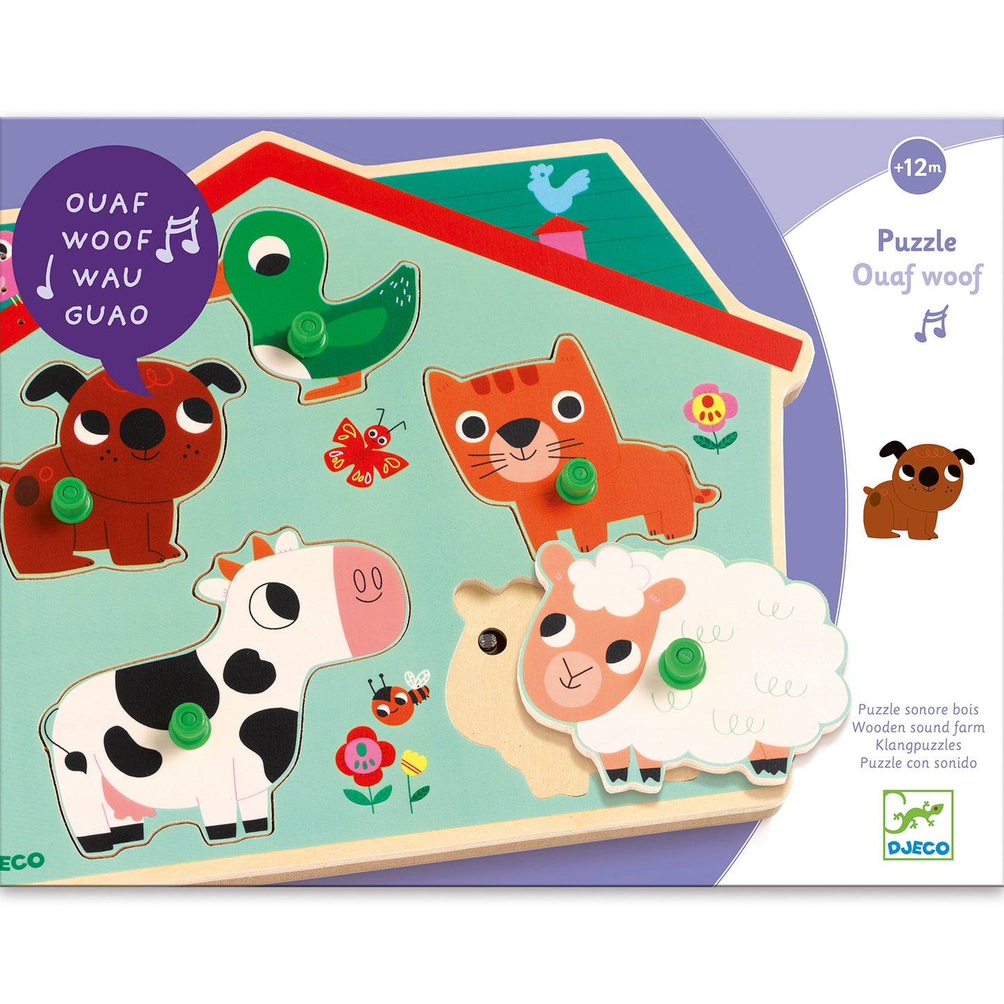 Puzzle sonore | Animaux-Djeco-Super Châtaigne-Puzzle : Product type