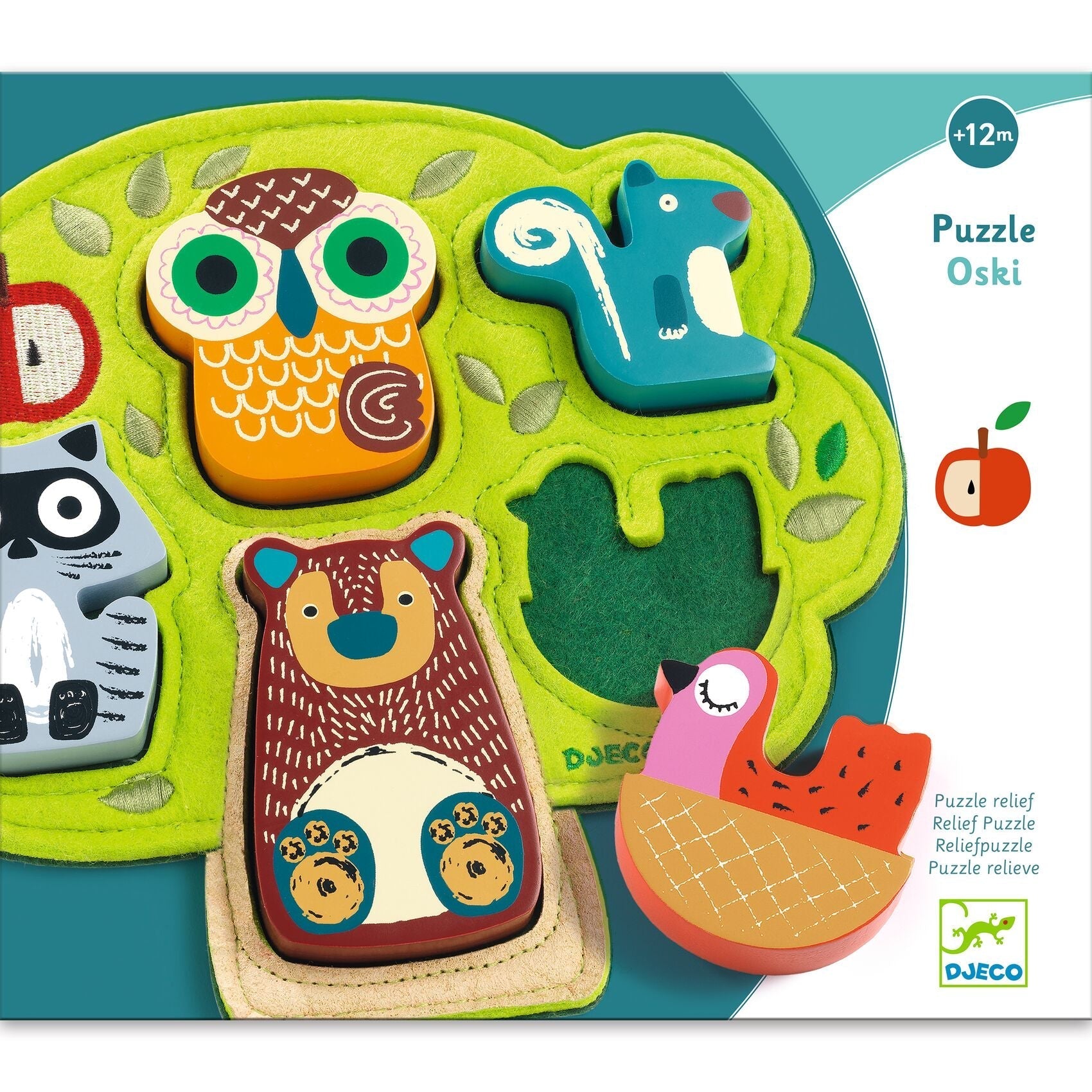 Puzzle textile et bois - Oski-Djeco-Super Châtaigne-Puzzle : Product type