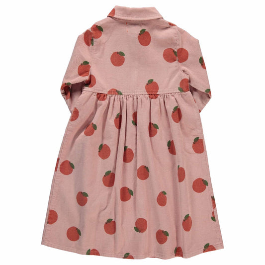 Robe longue | Rose avec pêches-Piu Piu Chick-Super Châtaigne-outlet : Product type