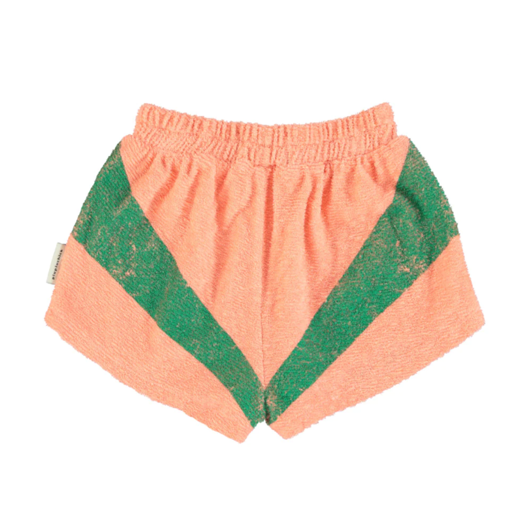 Short rétro | Rose et vert-Piu Piu Chick-Super Châtaigne-Shorts & Combinaisons : Product type
