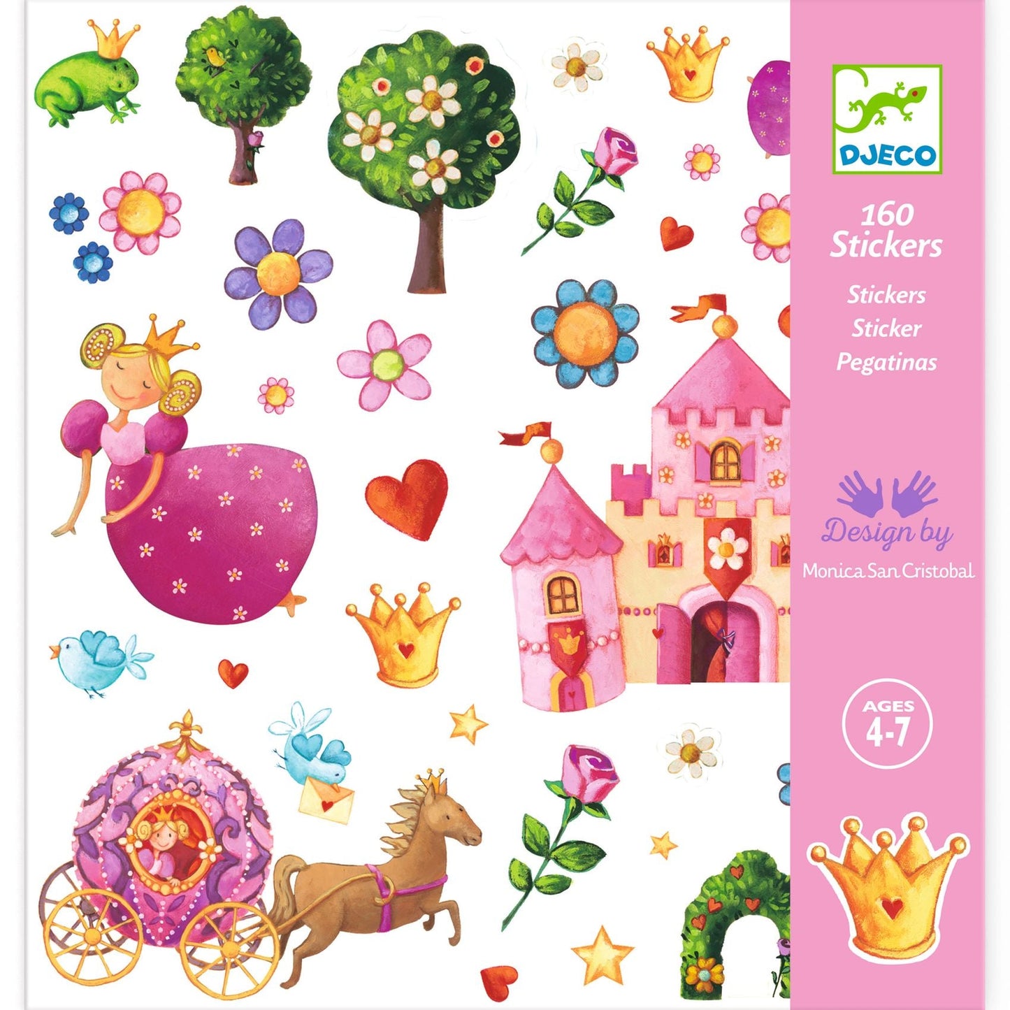 Stickers | Princesse Marguerite-Djeco-Super Châtaigne-Collages & Coloriages : Product type