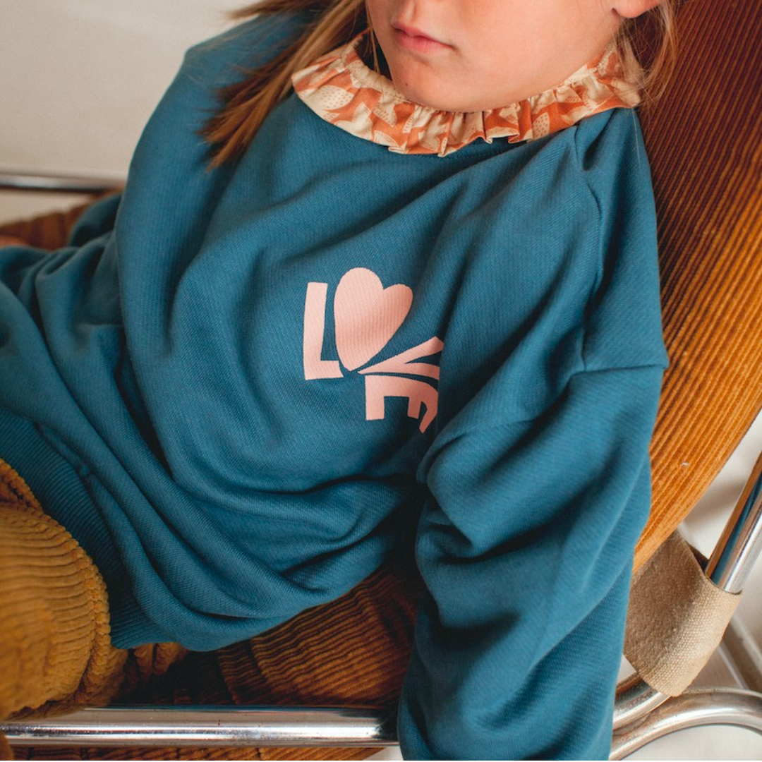 Sweat Love | Cobalt-Apaches Collections-Super Châtaigne-Sweats, Pulls & Gilets : Product type