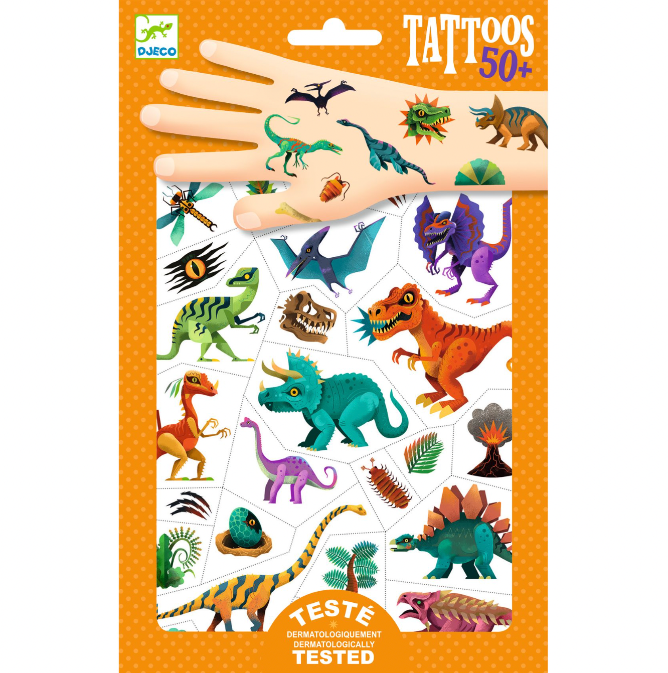 Tattoos | Dino club-Djeco-Super Châtaigne-Imagination : Product type