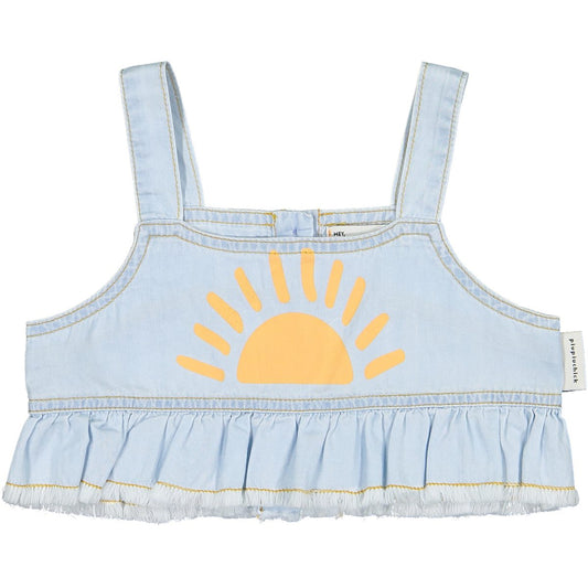 Top en jeans | Soleil-Piu Piu Chick-Super Châtaigne-outlet : Product type