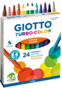 Turbo color - 24 feutres-Giotto-Super Châtaigne-Matériel : Product type