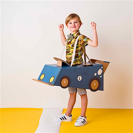 Voiture en carton | Bleue-Mister Tody-Super Châtaigne-Imagination : Product type